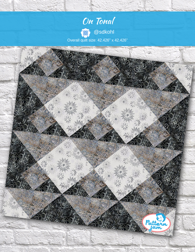 On Tonal - custom quilt designed by &#64;sdkohl using PatternJam quilt design software