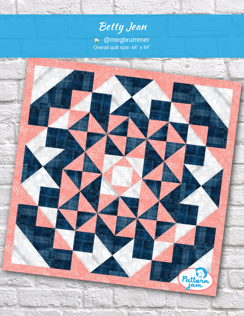 Betty Jean - custom quilt designed by &#64;megbrummer using PatternJam quilt design software