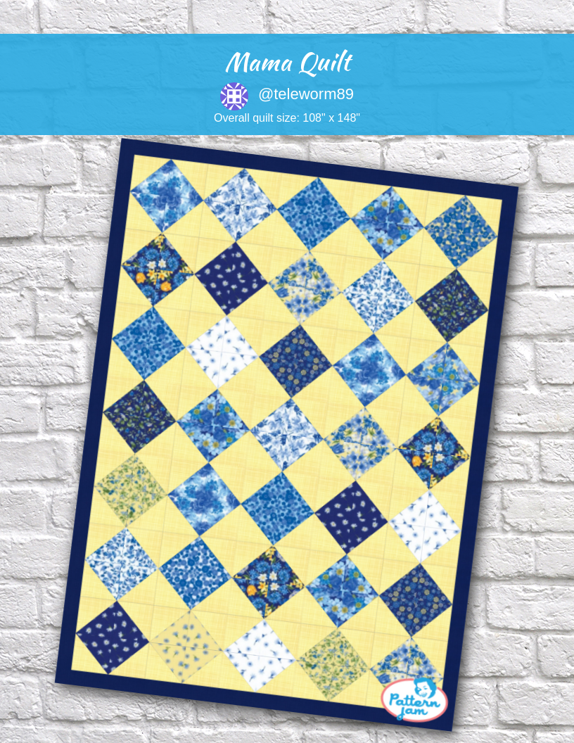 mama quilt - custom quilt designed by &#64;teleworm89 using PatternJam quilt design software