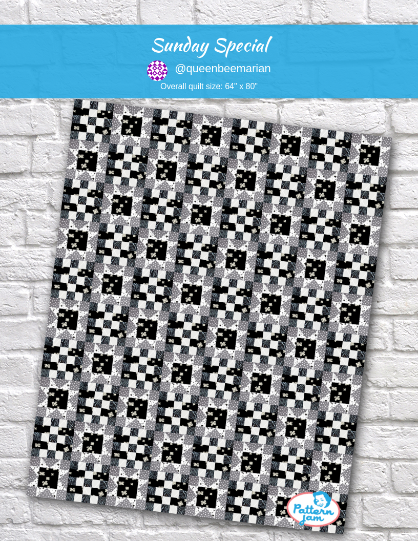 Sunday Special - custom quilt designed by &#64;queenbeemarian using PatternJam quilt design software
