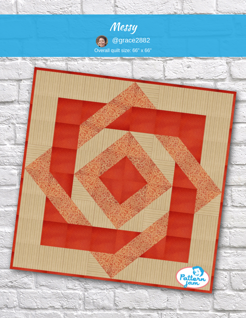 Messy - custom quilt designed by &#64;grace2882 using PatternJam quilt design software