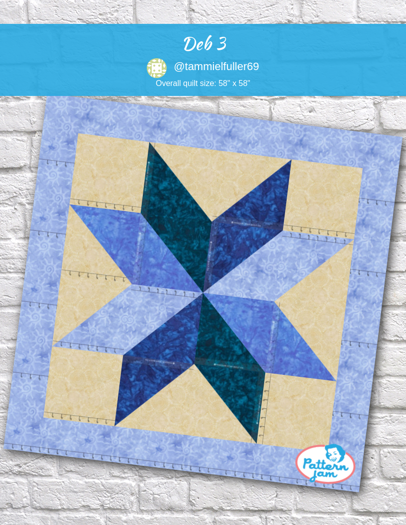 Deb 3 - custom quilt designed by &#64;tammielfuller69 using PatternJam quilt design software