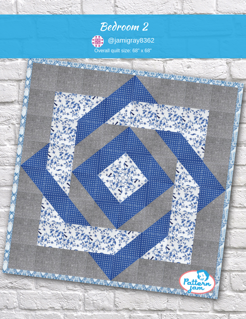 Bedroom 2 - custom quilt designed by &#64;jamigray8362 using PatternJam quilt design software