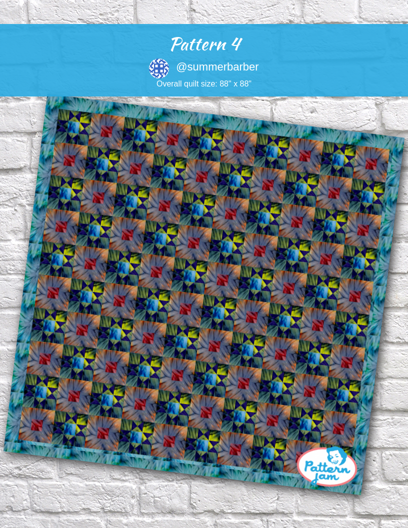 pattern 4 - custom quilt designed by &#64;summerbarber using PatternJam quilt design software