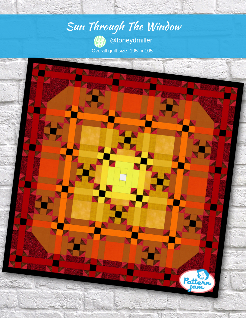 Sun Through the Window - custom quilt designed by &#64;toneydmiller using PatternJam quilt design software