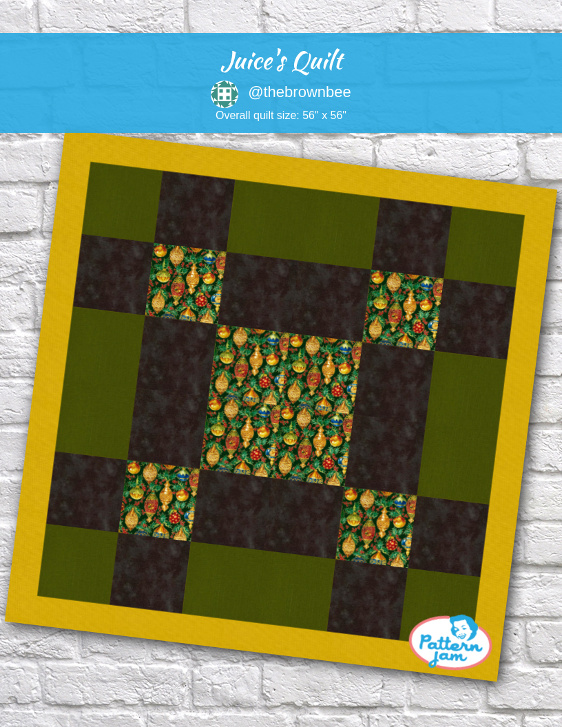 Juice's Quilt - custom quilt designed by &#64;thebrownbee using PatternJam quilt design software