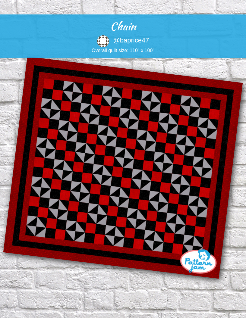 chain - custom quilt designed by &#64;baprice47 using PatternJam quilt design software
