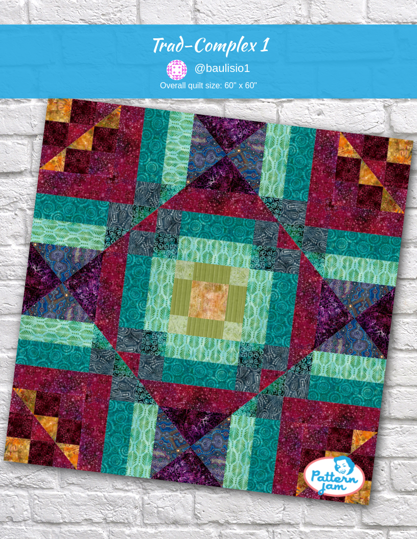Trad-Complex 1 - custom quilt designed by &#64;baulisio1 using PatternJam quilt design software