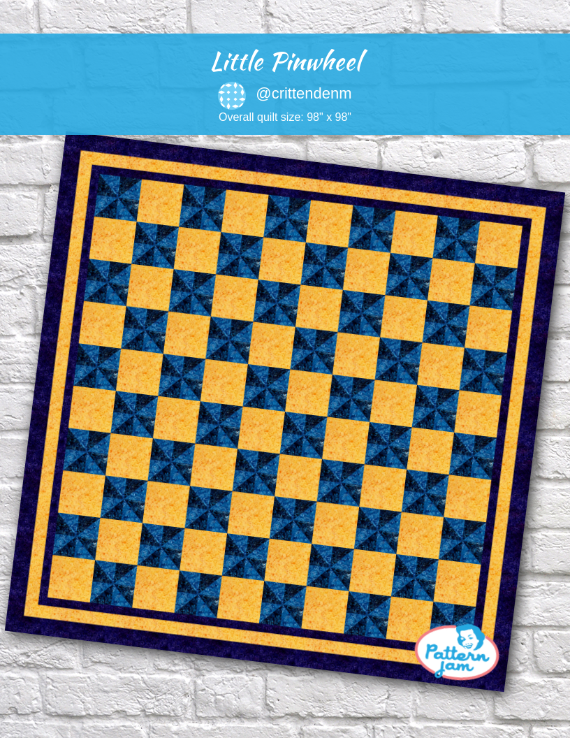 little pinwheel - custom quilt designed by &#64;crittendenm using PatternJam quilt design software