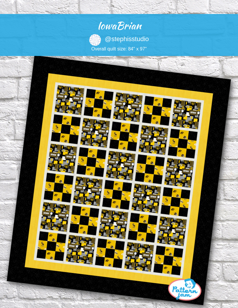 IowaBrian - custom quilt designed by &#64;stephisstudio using PatternJam quilt design software
