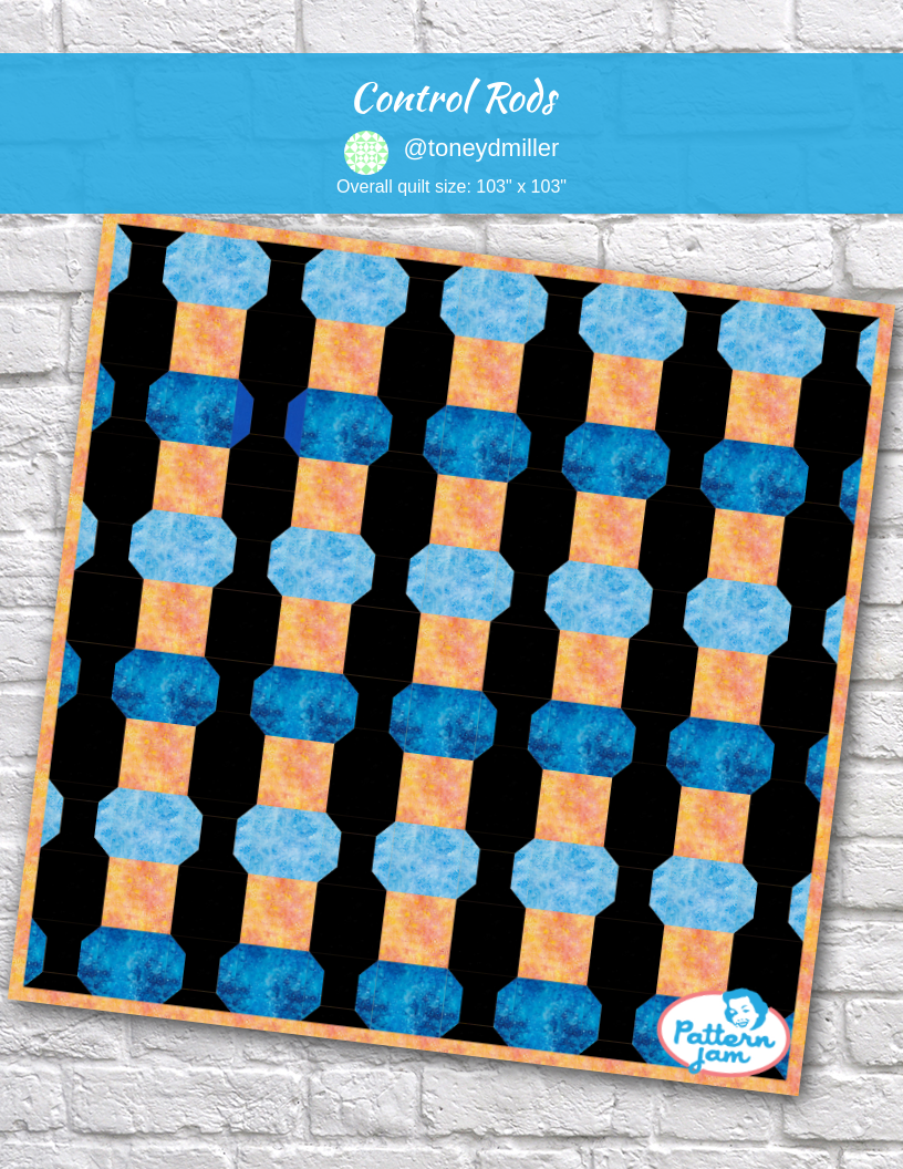 Control Rods - custom quilt designed by &#64;toneydmiller using PatternJam quilt design software