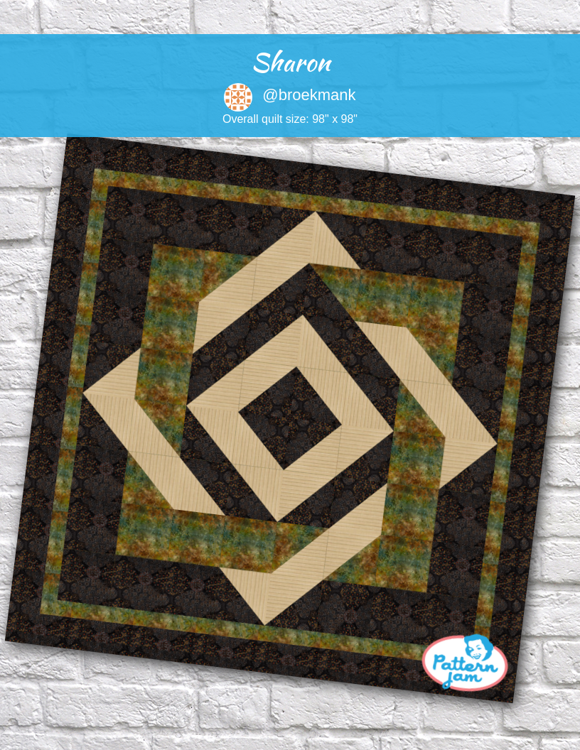 Sharon - custom quilt designed by &#64;broekmank using PatternJam quilt design software