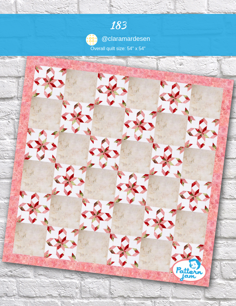 183 - custom quilt designed by &#64;claramardesen using PatternJam quilt design software