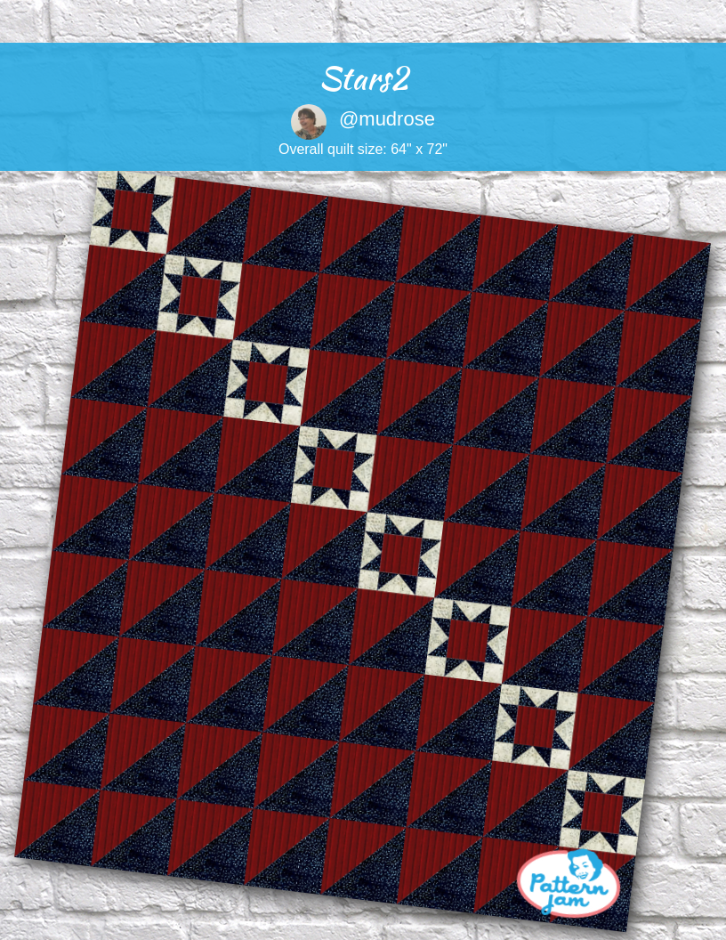 Stars2 - custom quilt designed by &#64;mudrose using PatternJam quilt design software