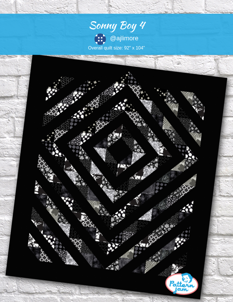 Sonny Boy 4 - custom quilt designed by &#64;ajlimore using PatternJam quilt design software