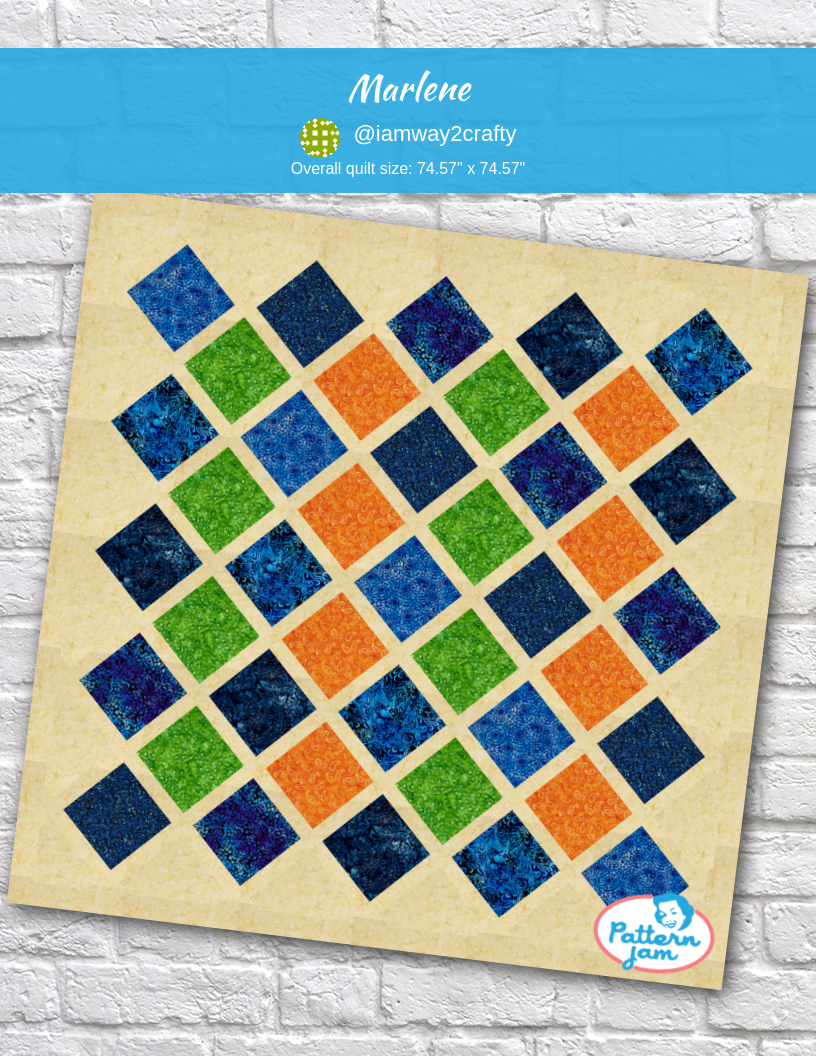Marlene - custom quilt designed by &#64;iamway2crafty using PatternJam quilt design software