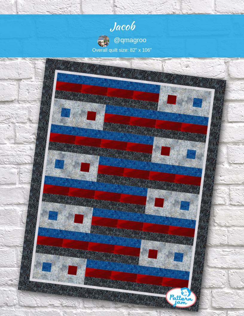 Jacob - custom quilt designed by &#64;qmagroo using PatternJam quilt design software