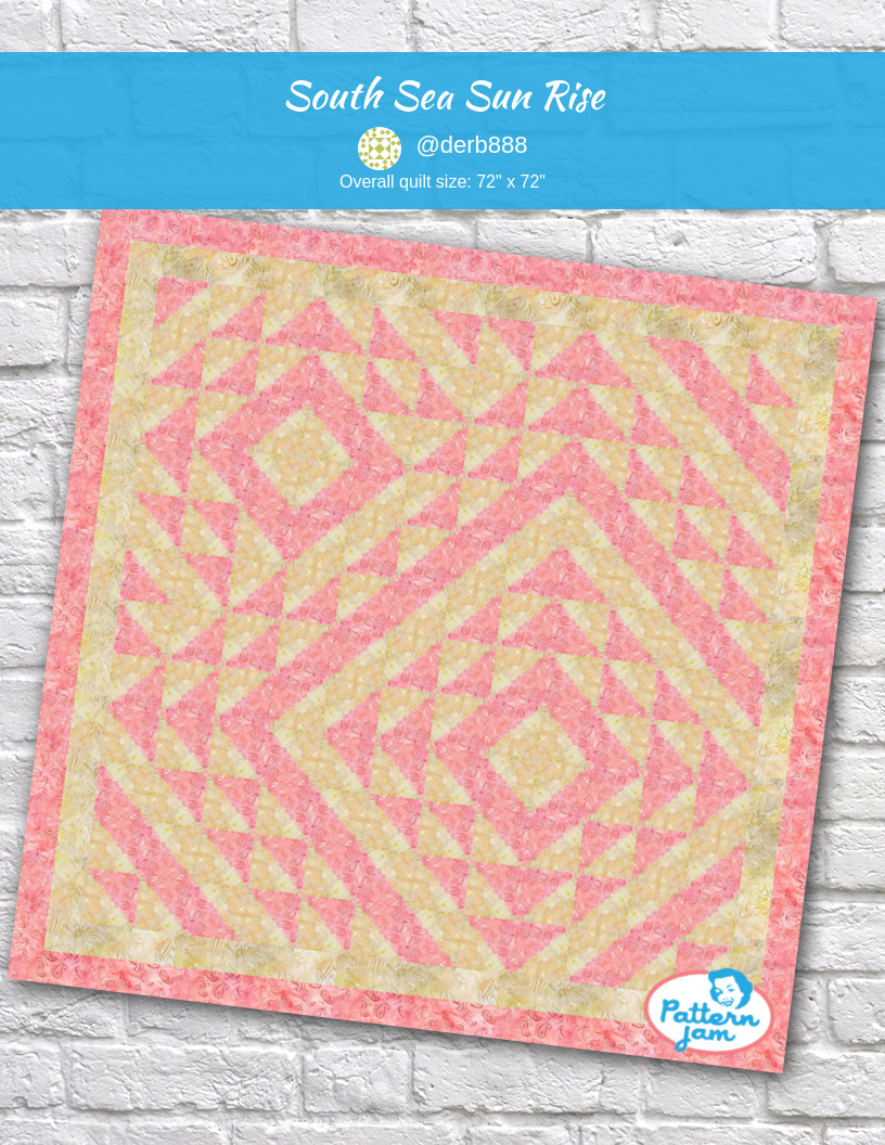 South Sea Sun Rise - custom quilt designed by &#64;derb888 using PatternJam quilt design software