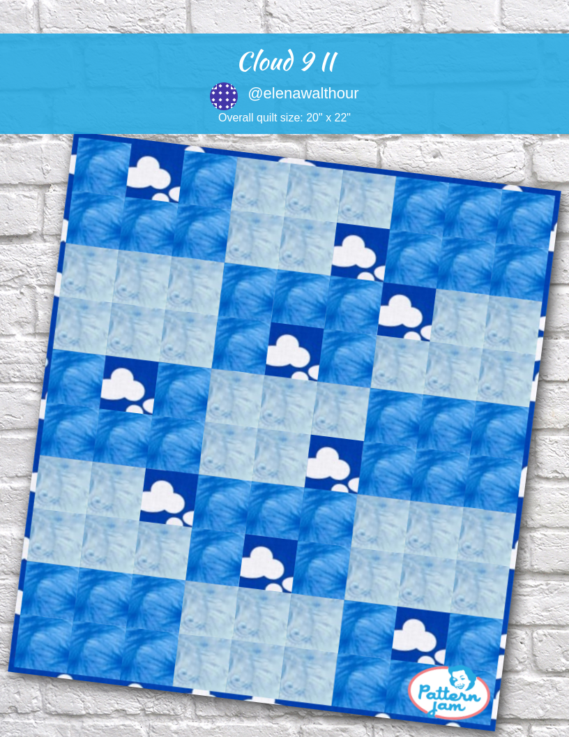 Cloud 9 II - custom quilt designed by &#64;elenawalthour using PatternJam quilt design software