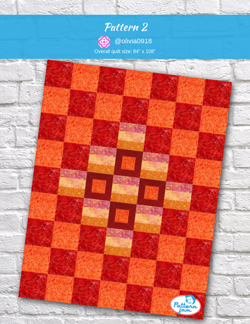 Pattern 2 - custom quilt designed by &#64;olivia0918 using PatternJam quilt design software