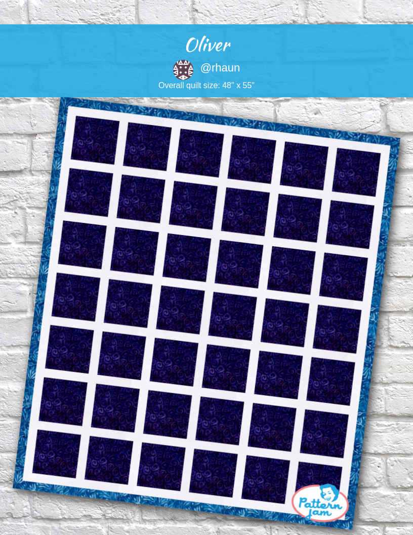 Oliver - custom quilt designed by &#64;rhaun using PatternJam quilt design software