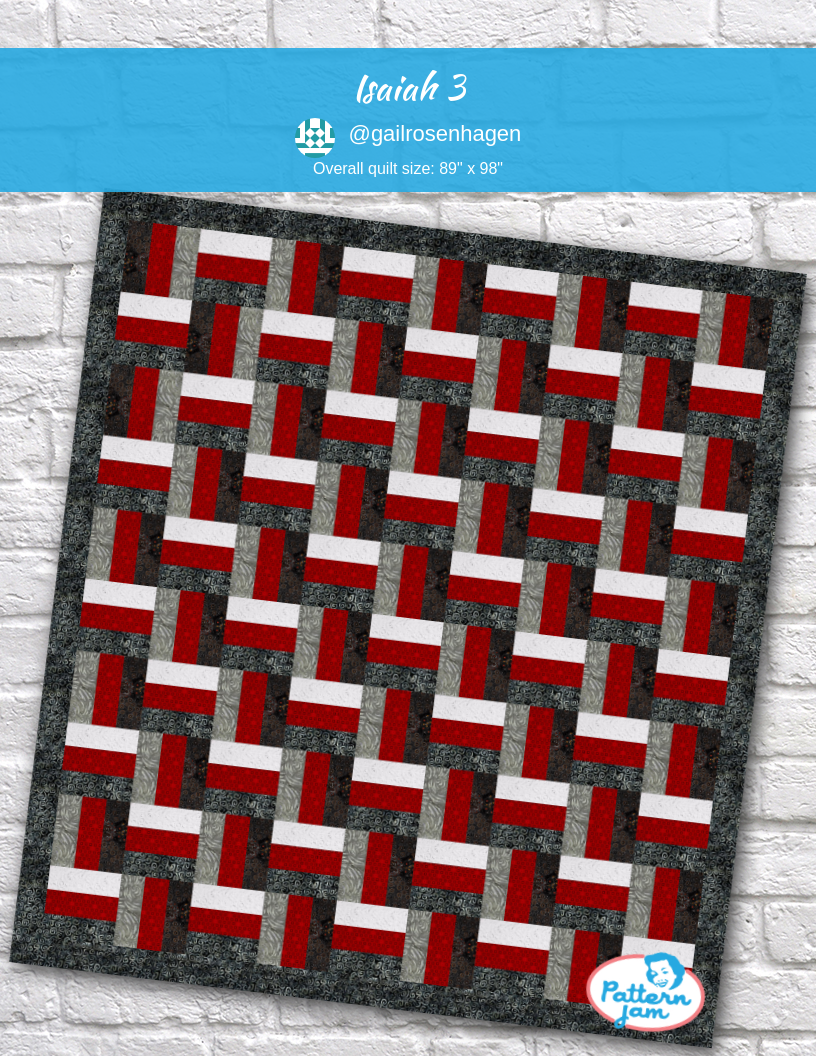 Isaiah 3 - custom quilt designed by &#64;gailrosenhagen using PatternJam quilt design software