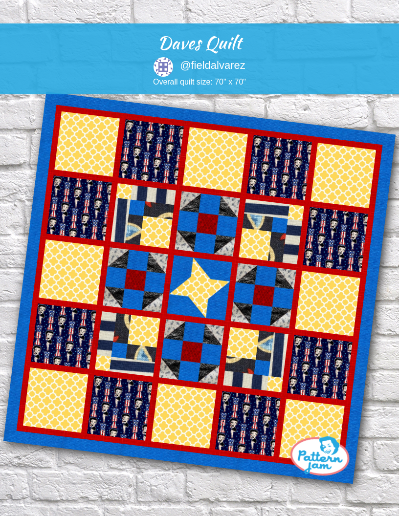 Daves quilt - custom quilt designed by &#64;fieldalvarez using PatternJam quilt design software