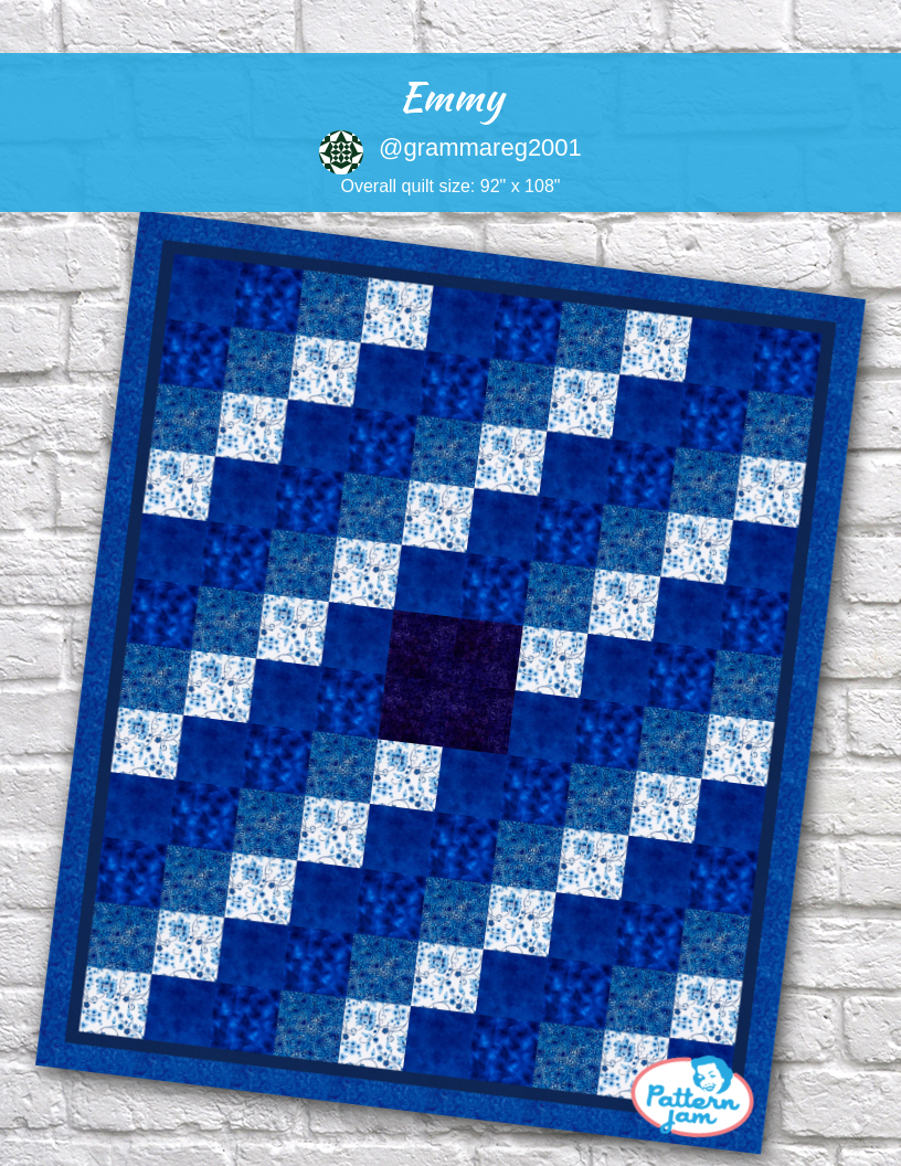 Emmy - custom quilt designed by &#64;grammareg2001 using PatternJam quilt design software