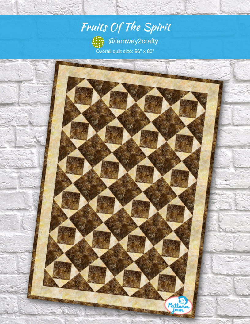 Fruits of the Spirit - custom quilt designed by &#64;iamway2crafty using PatternJam quilt design software