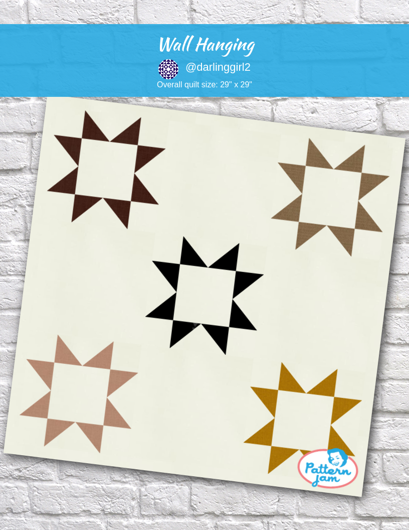 Wall Hanging - custom quilt designed by &#64;darlinggirl2 using PatternJam quilt design software