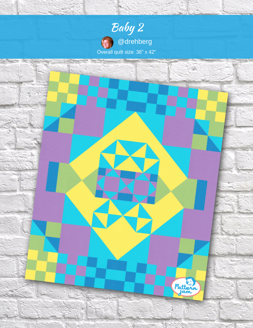 Baby 2 - custom quilt designed by &#64;drehberg using PatternJam quilt design software