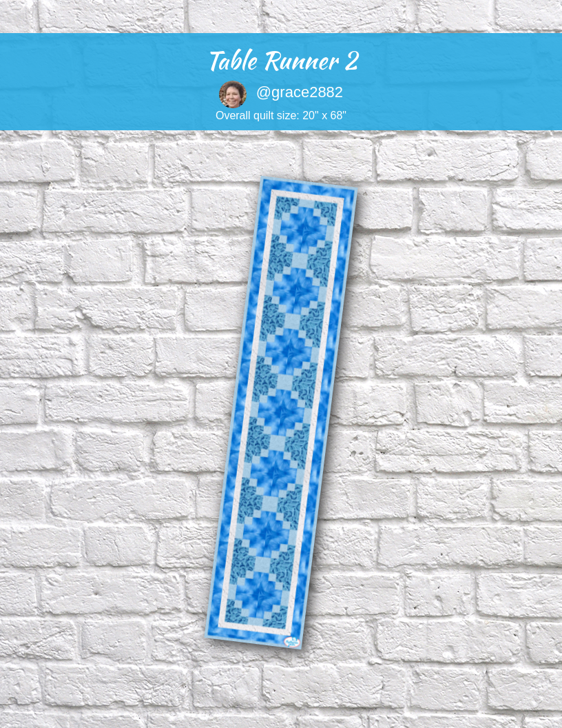Table runner 2 - custom quilt designed by &#64;grace2882 using PatternJam quilt design software