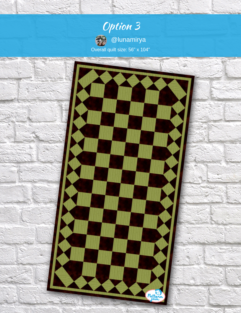 Option 3 - custom quilt designed by &#64;lunamirya using PatternJam quilt design software