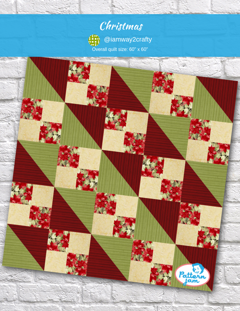 Christmas - custom quilt designed by &#64;iamway2crafty using PatternJam quilt design software
