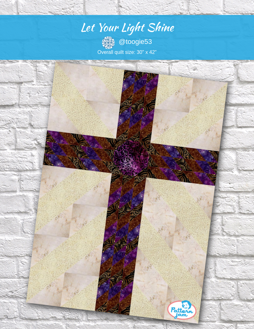 Let Your Light Shine - custom quilt designed by &#64;toogie53 using PatternJam quilt design software