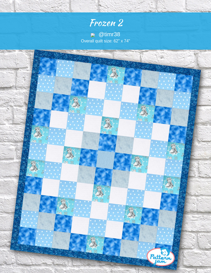 Frozen 2 - custom quilt designed by &#64;timr38 using PatternJam quilt design software