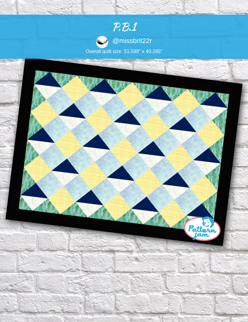 P.B.1 - custom quilt designed by &#64;missbrit22r using PatternJam quilt design software