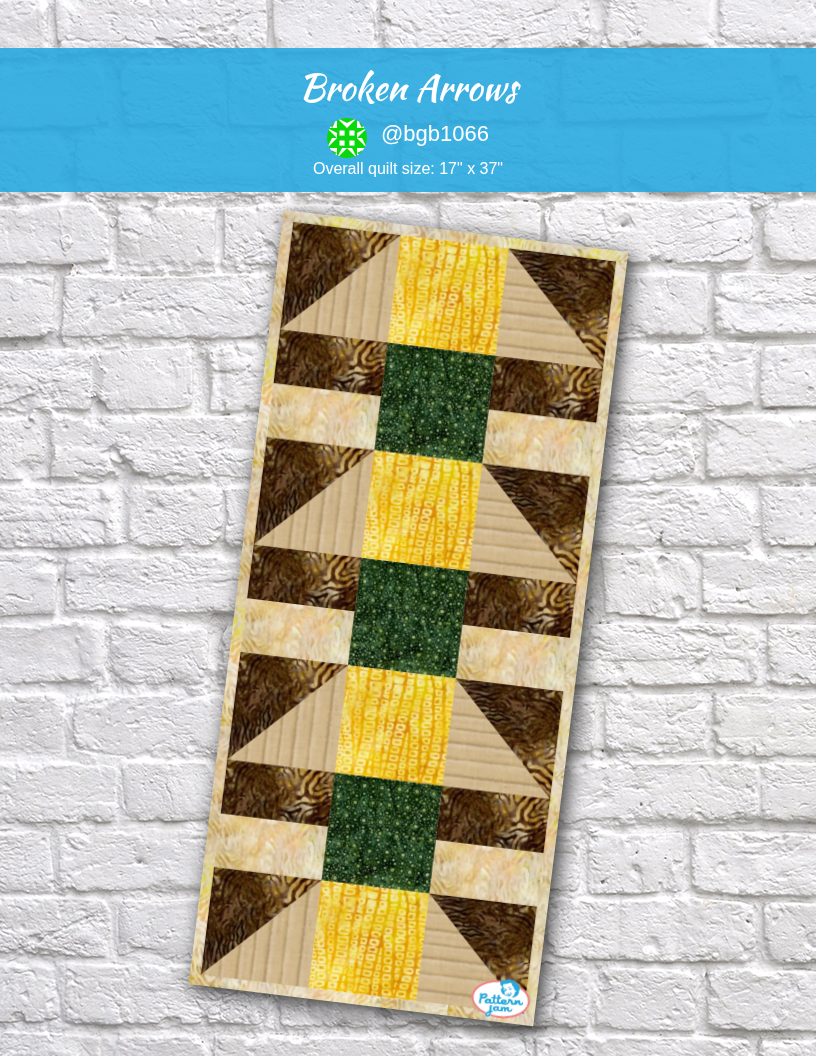 Broken Arrows - custom quilt designed by @bgb1066 using PatternJam quilt design software