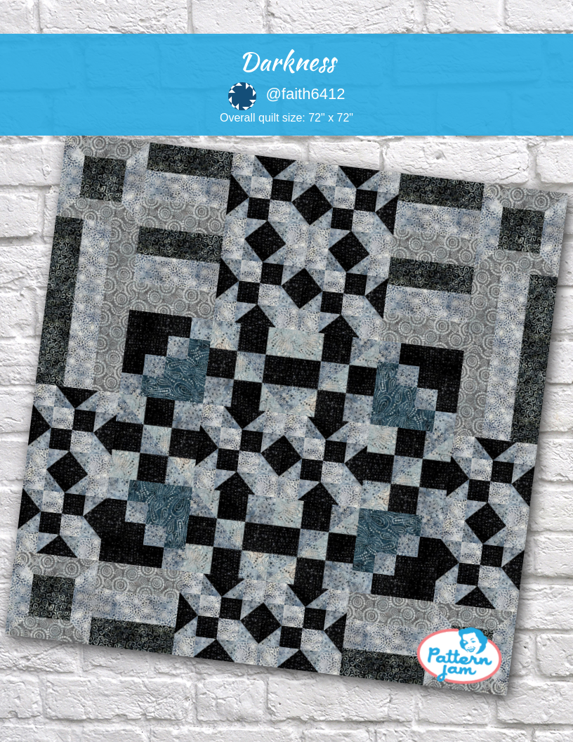 Darkness - custom quilt designed by &#64;faith6412 using PatternJam quilt design software
