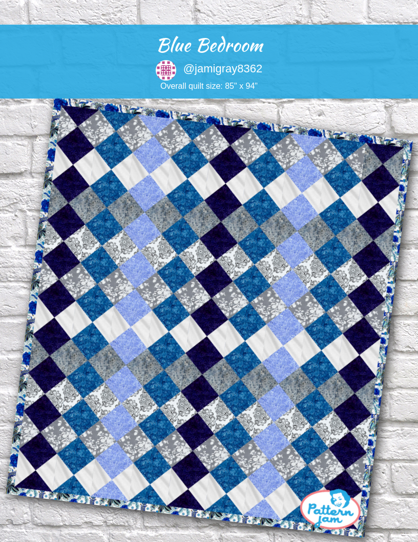 Blue Bedroom - custom quilt designed by &#64;jamigray8362 using PatternJam quilt design software