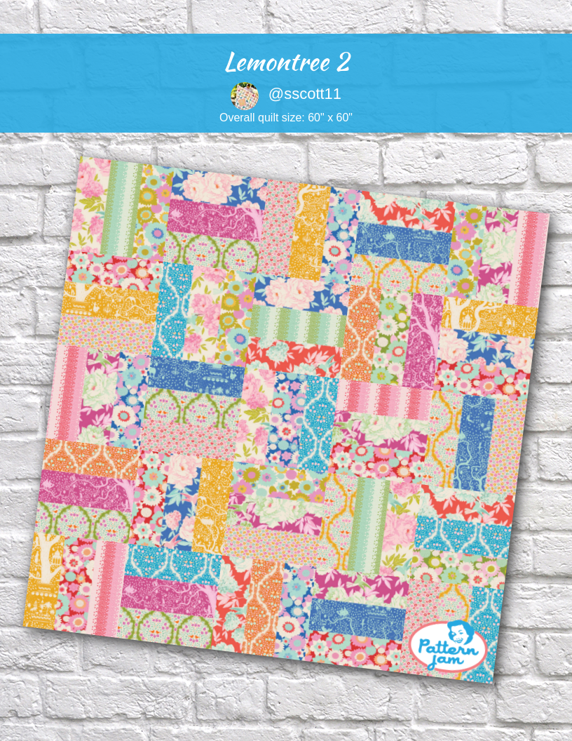lemontree 2 - custom quilt designed by &#64;sscott11 using PatternJam quilt design software