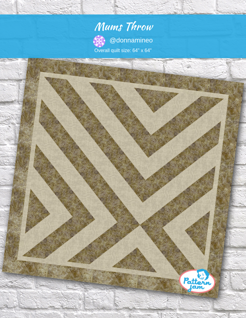 mums throw - custom quilt designed by &#64;donnamineo using PatternJam quilt design software