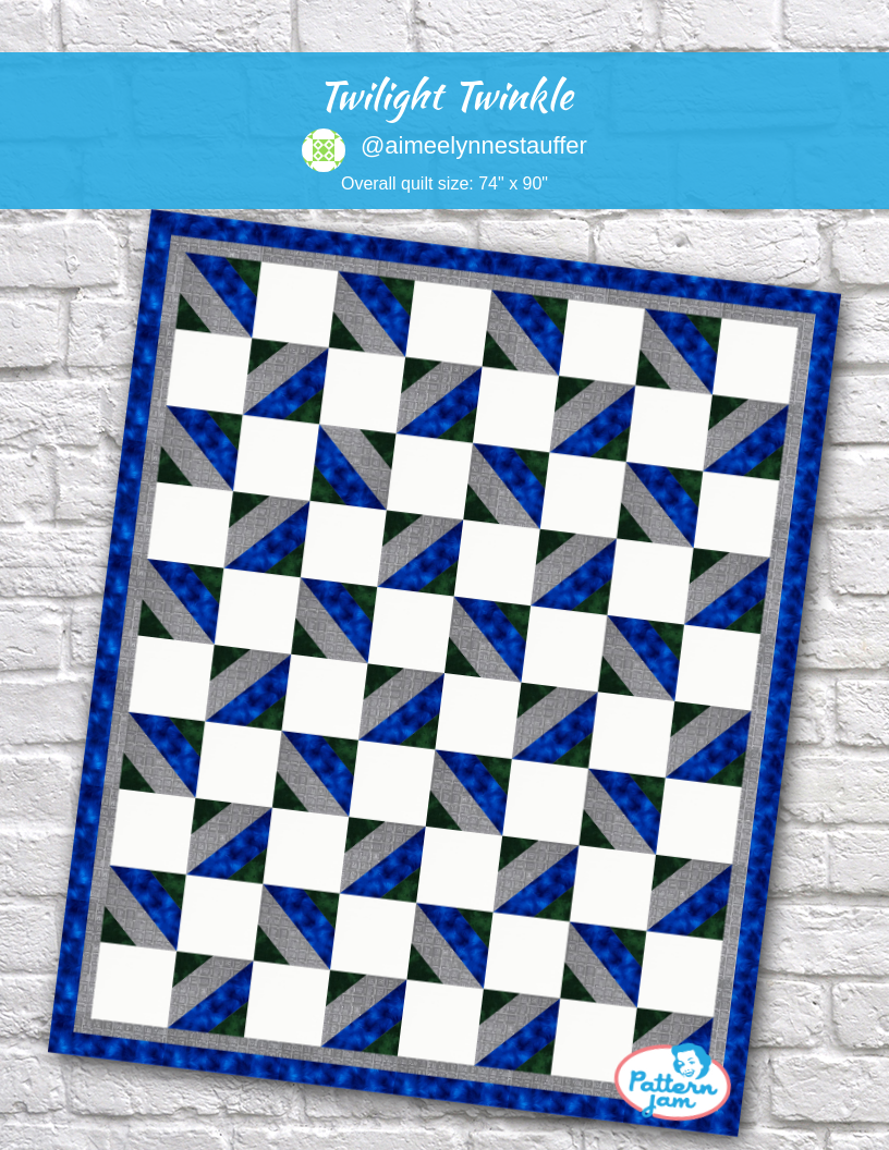 Twilight Twinkle - custom quilt designed by &#64;aimeelynnestauffer using PatternJam quilt design software