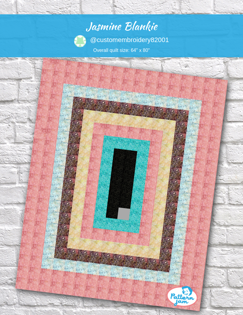 jasmine blankie - custom quilt designed by &#64;customembroidery82001 using PatternJam quilt design software