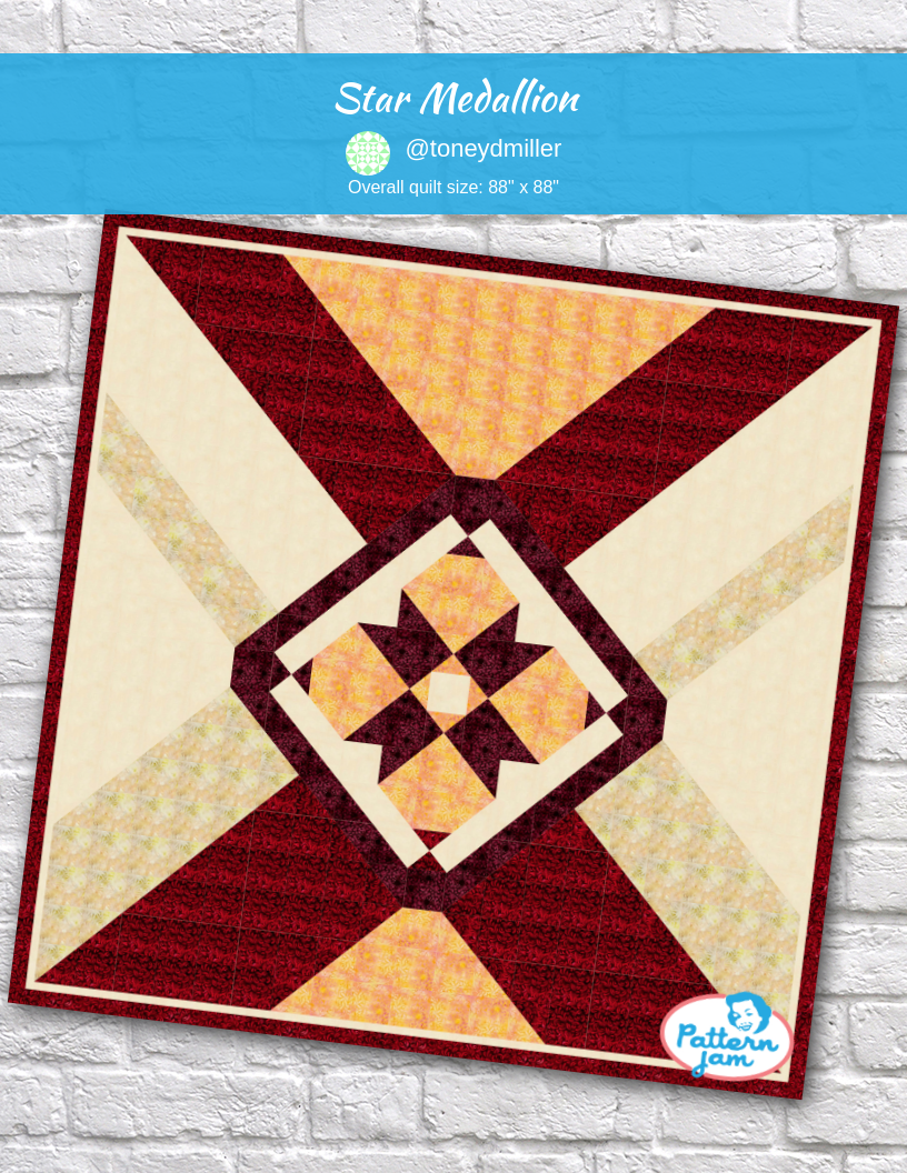 Star Medallion - custom quilt designed by &#64;toneydmiller using PatternJam quilt design software
