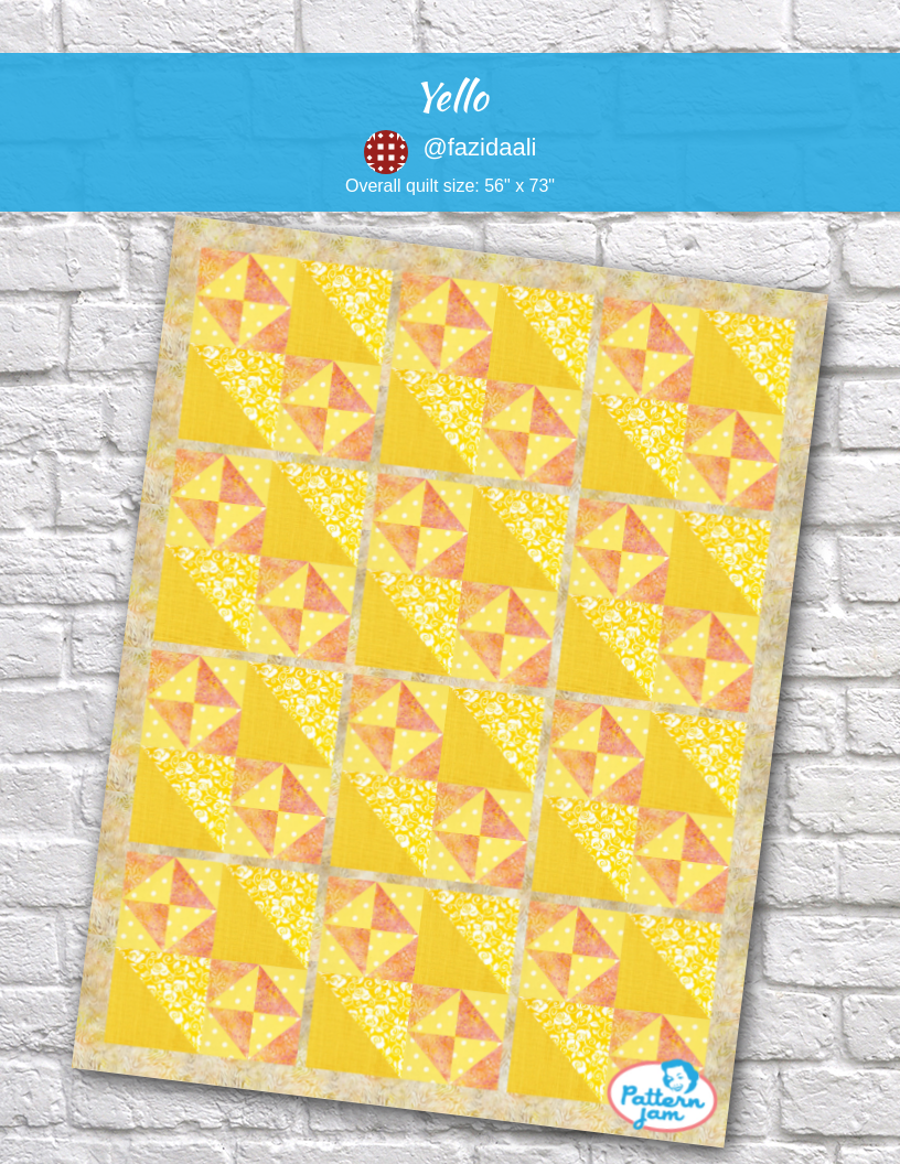 yello - custom quilt designed by &#64;fazidaali using PatternJam quilt design software