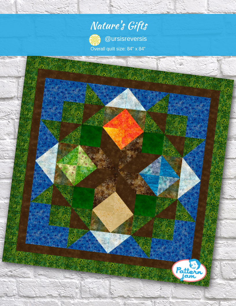 Nature's Gifts - custom quilt designed by &#64;ursisreversis using PatternJam quilt design software