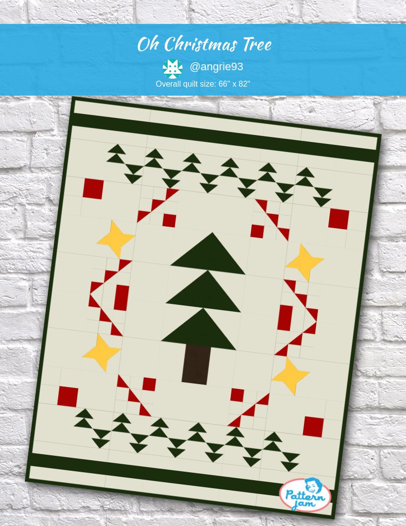 Oh Christmas Tree - custom quilt designed by &#64;angrie93 using PatternJam quilt design software