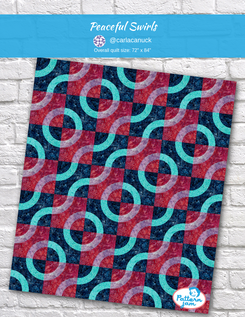 peaceful swirls - custom quilt designed by &#64;carlacanuck using PatternJam quilt design software