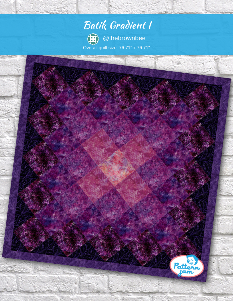 Batik Gradient I - custom quilt designed by &#64;thebrownbee using PatternJam quilt design software